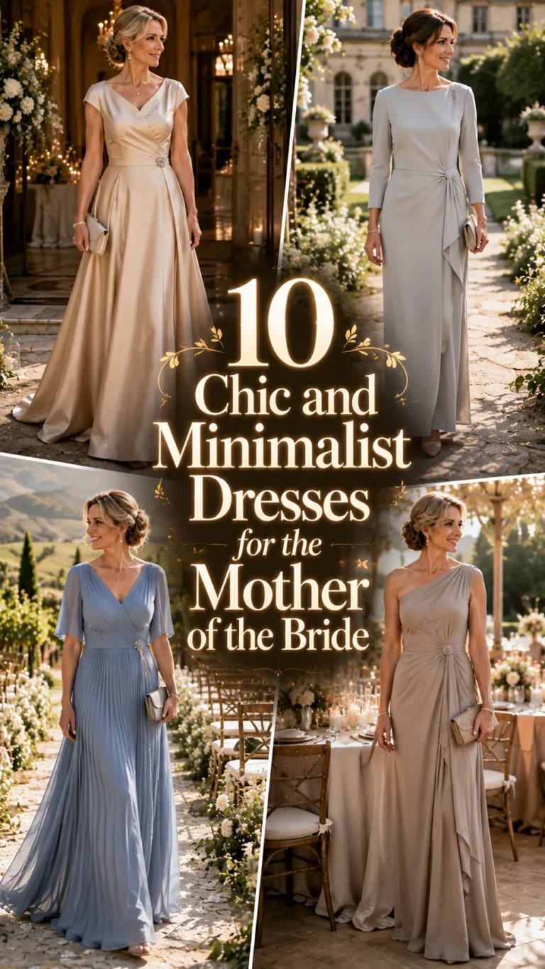 Chic and Minimalist Dresses for the Mother of the Bride