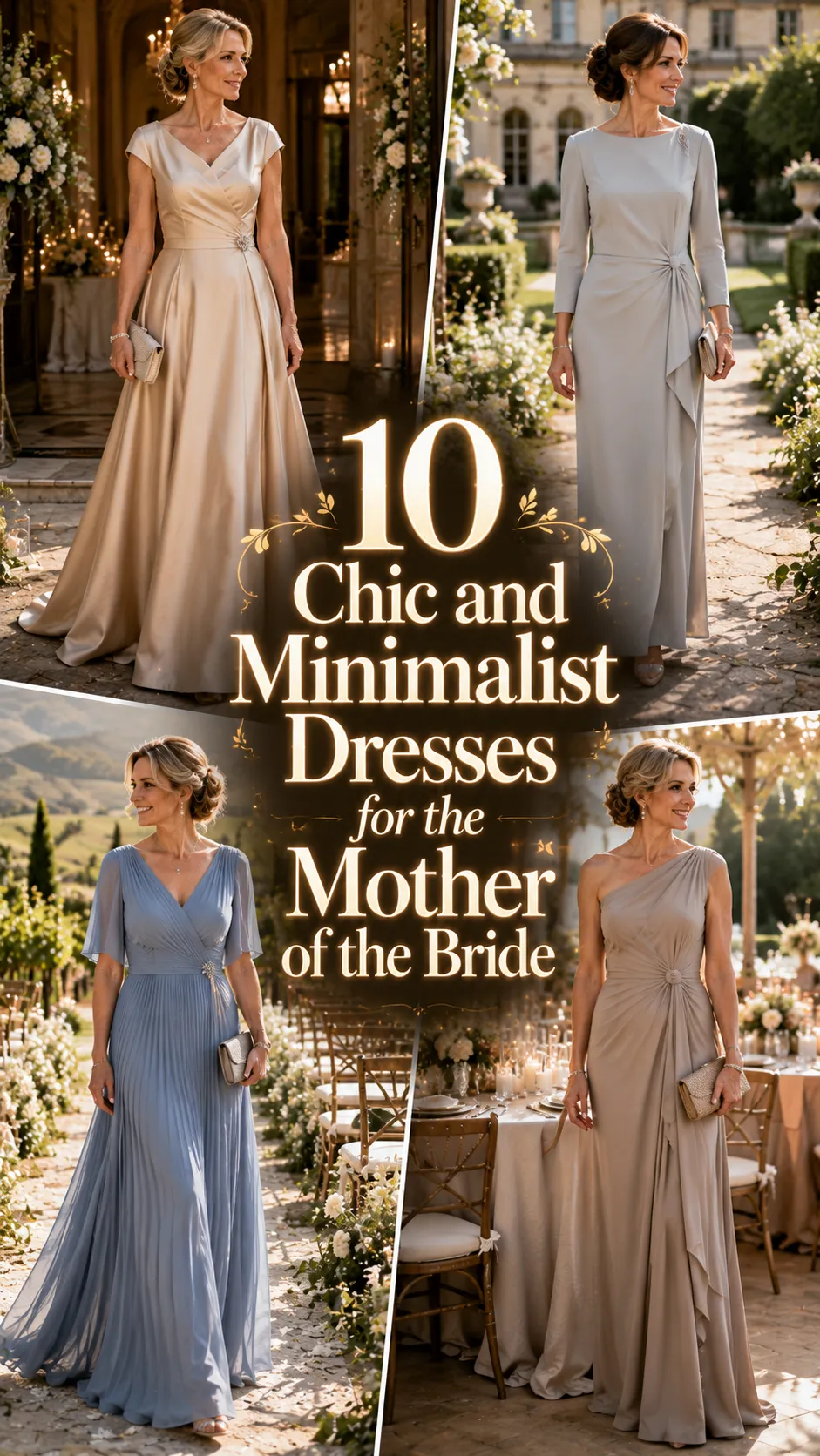 Chic and Minimalist Dresses for the Mother of the Bride