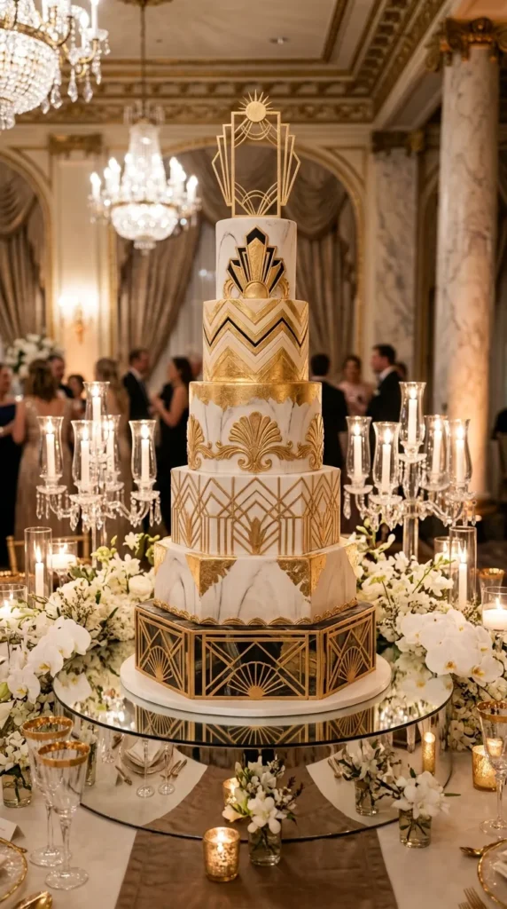 Choose a Statement Cake with Geometric Elegance
