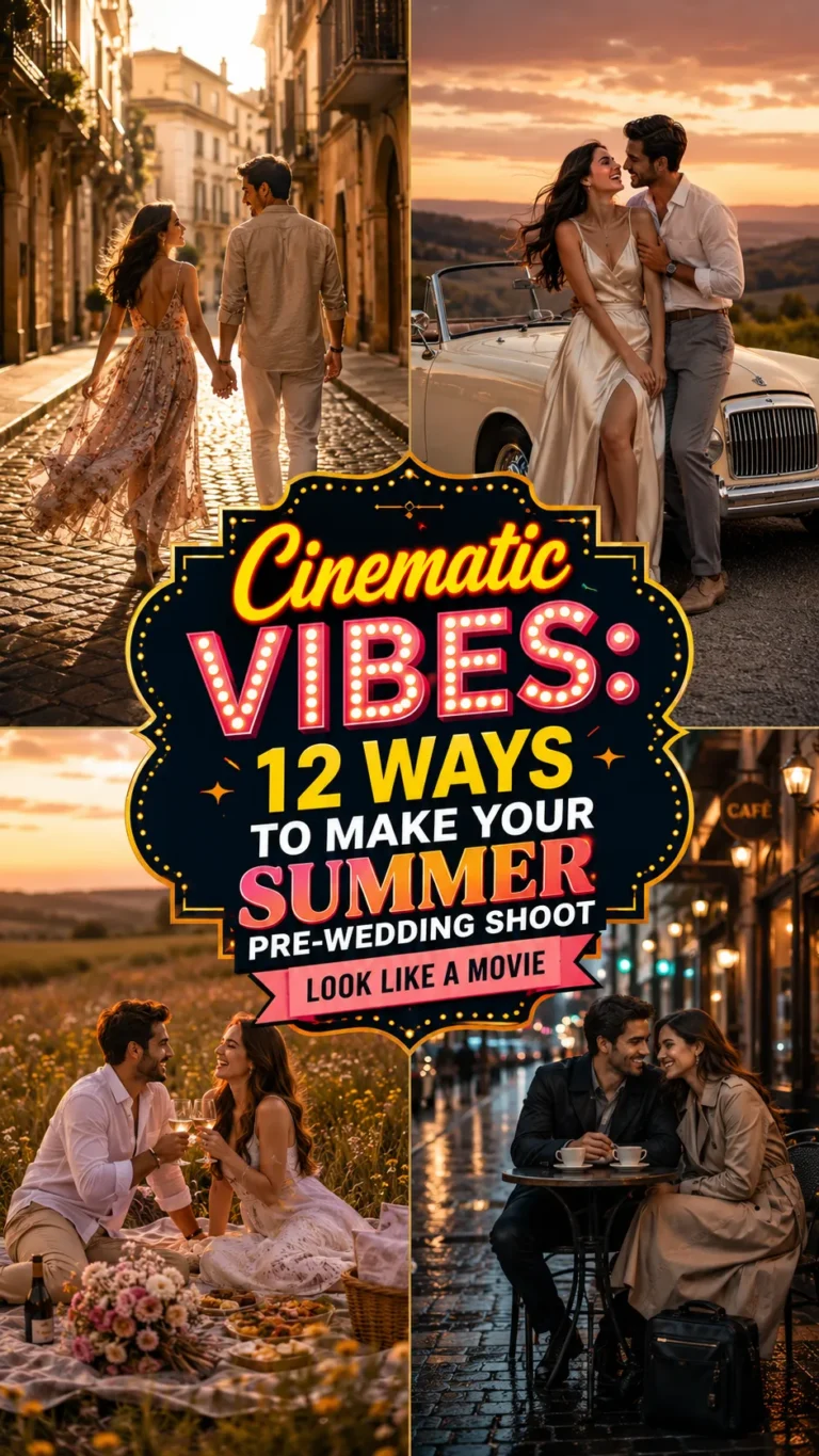 Cinematic Vibes Ways to Make Your Summer Pre-Wedding Shoot Look Like a Movie