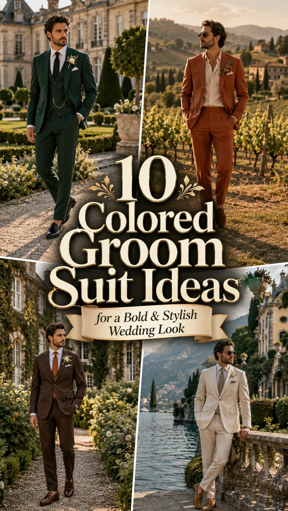 Colored Groom Suit Ideas for a Bold & Stylish Wedding Look