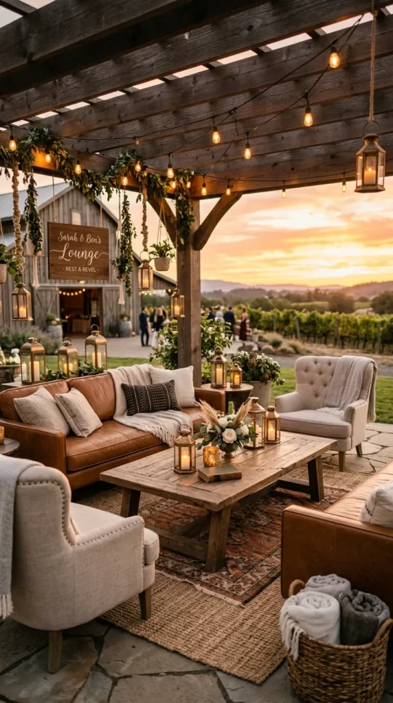 Cozy Lounge Spaces Throughout the Venue