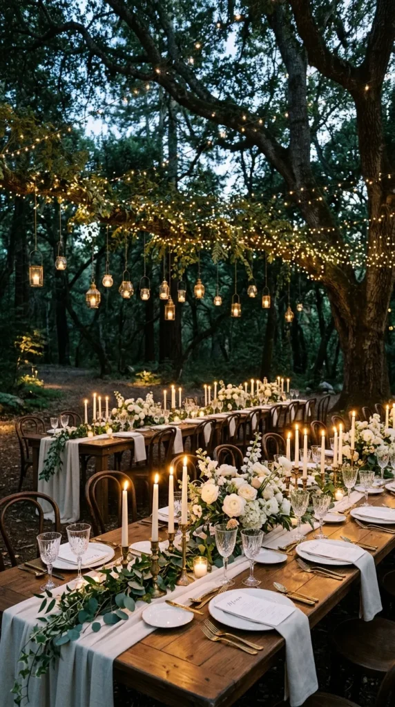 Create a Candlelit Forest Reception
