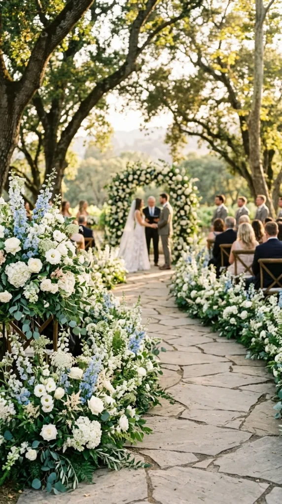 Create a Lush Grounded Floral Aisle
