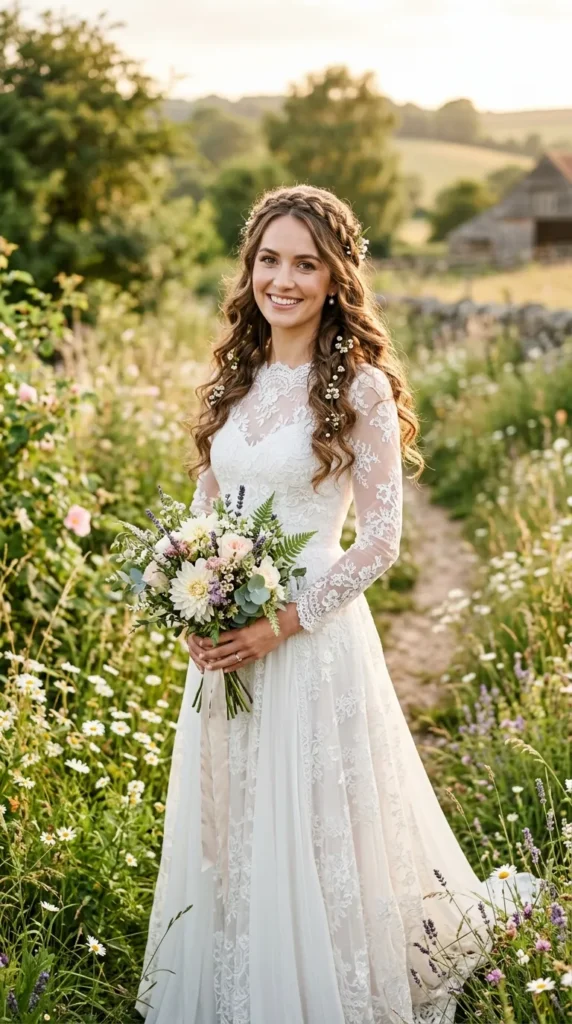 Crown Braid with Loose Curls