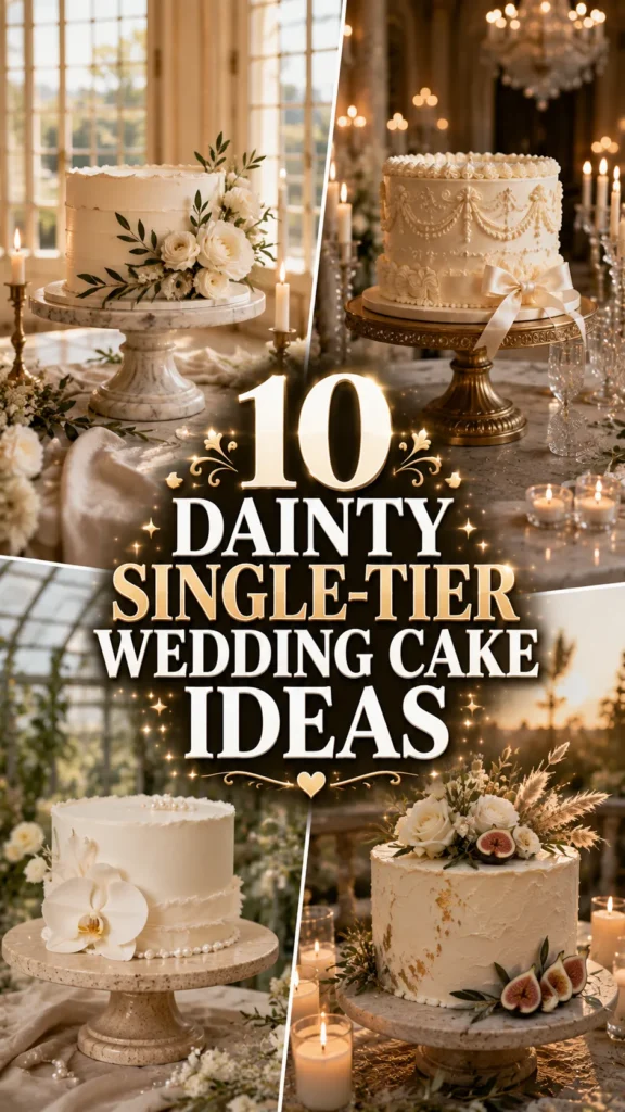 Dainty Single-Tier Wedding Cake Ideas for an Elegant Celebration