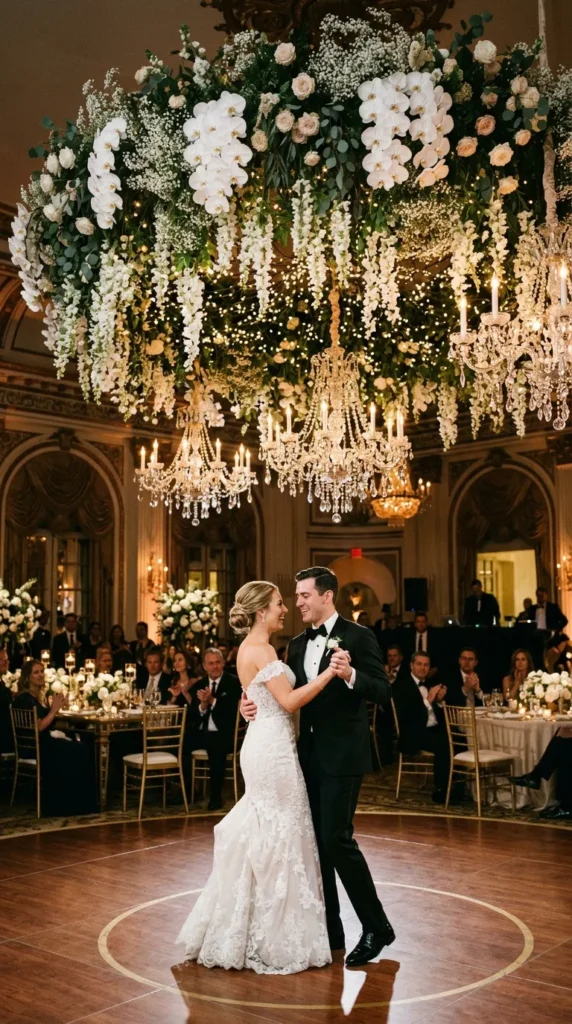 Decorate the Dance Floor with Hanging Florals