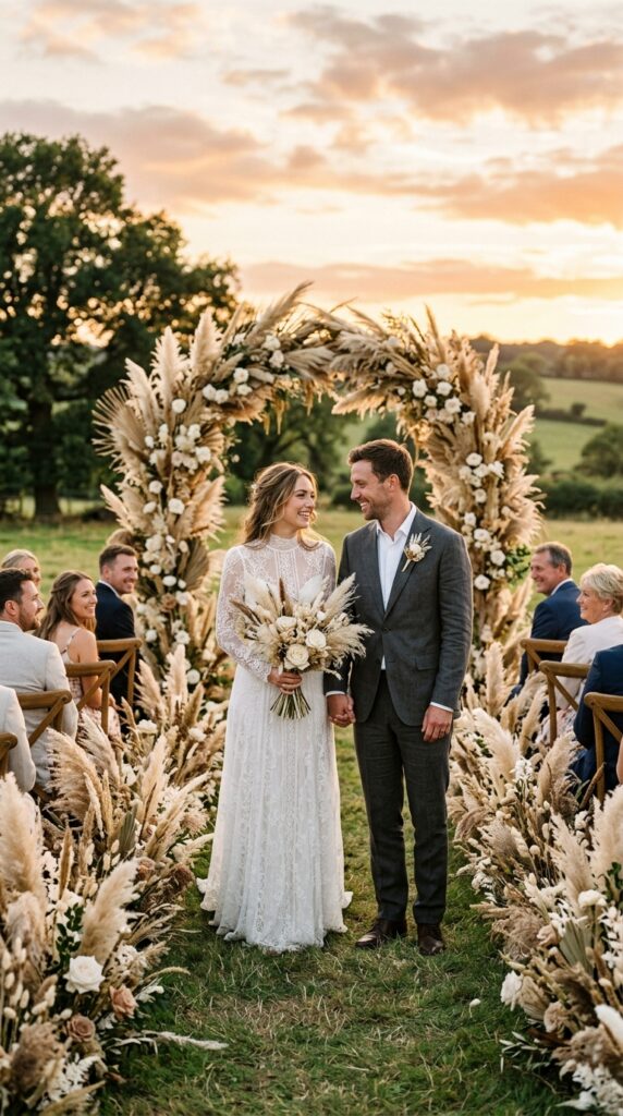 Decorate with Pampas Grass and Dried Florals