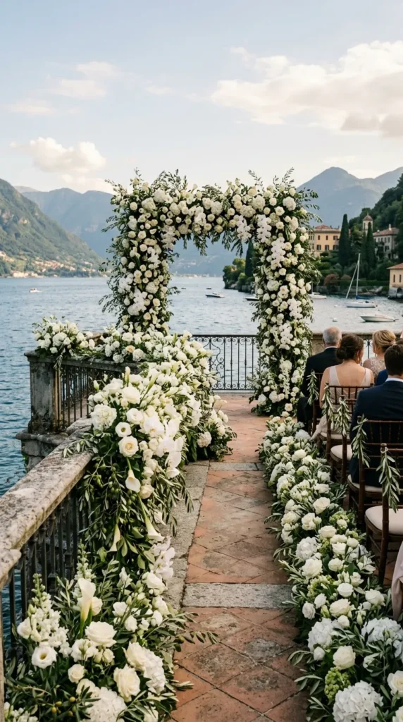 Decorate with White Flowers and Olive Greenery