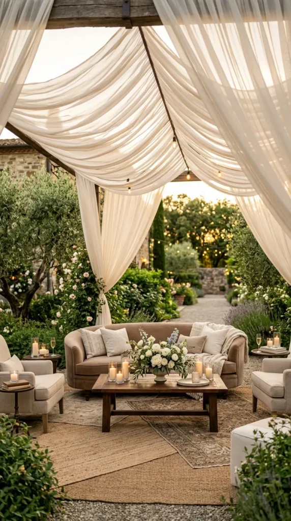 Draped Lounge Areas