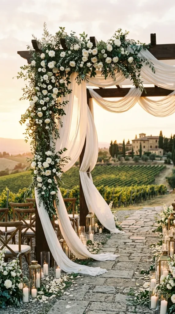 Draped Outdoor Pergola