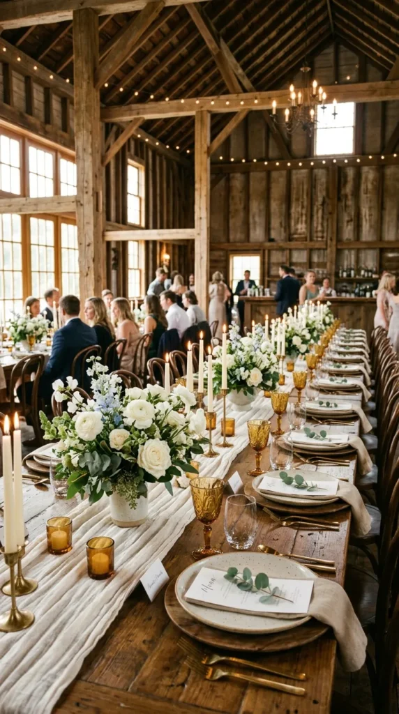 Dress Long Farm Tables with Soft Linen