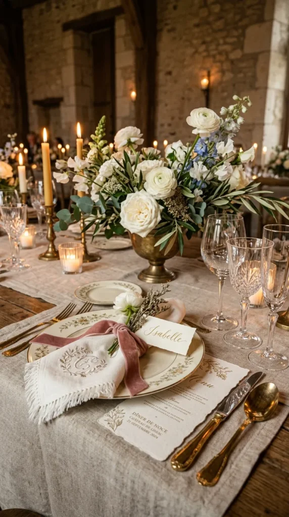 Dress Tables with Fine Linen and Layered Textures