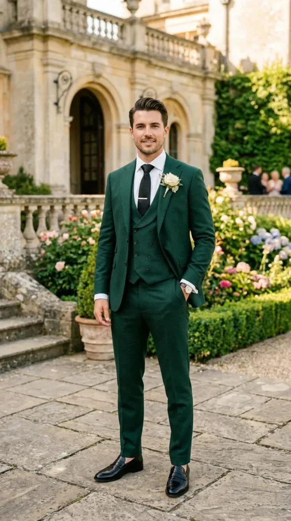 Emerald Green Suit for Modern Luxury