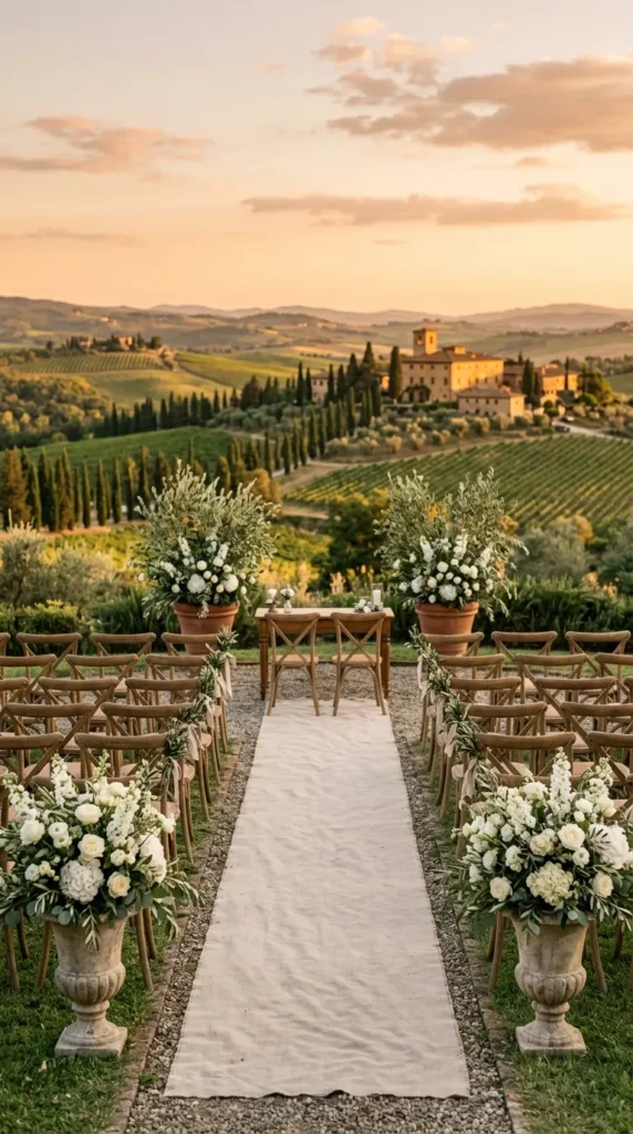Exchange Vows Overlooking Rolling Vineyards