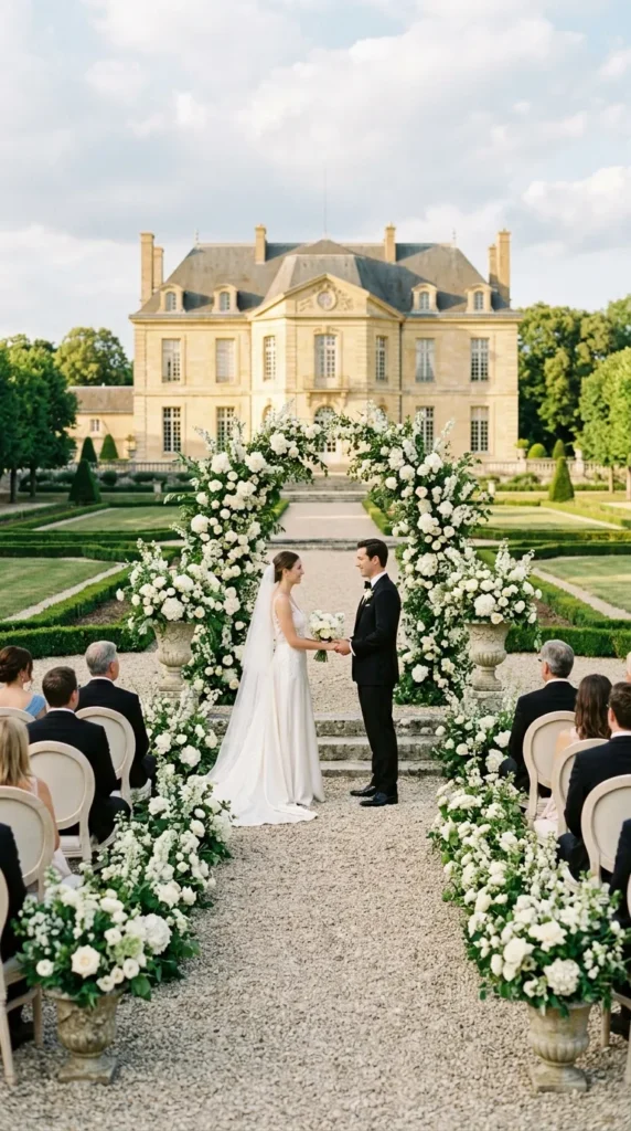 Exchange Vows in a Formal French Garden