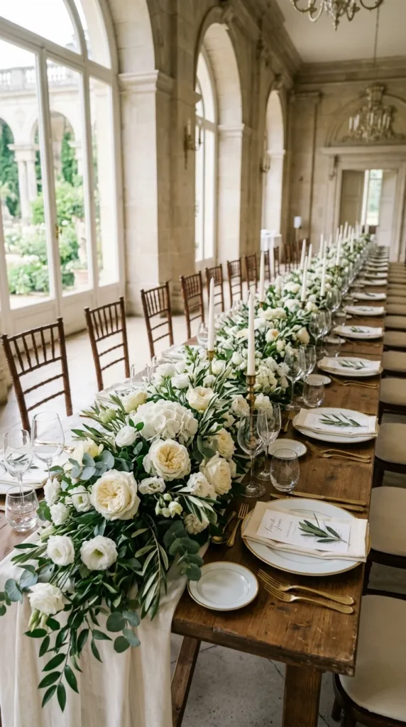 Feature Seasonal White and Green Florals