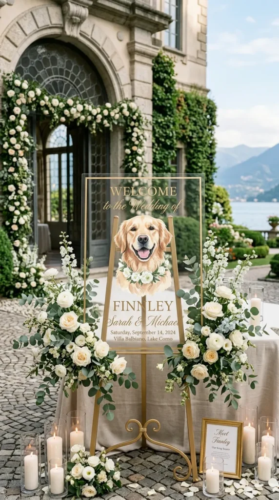 Feature Your Dog in the Wedding Signage
