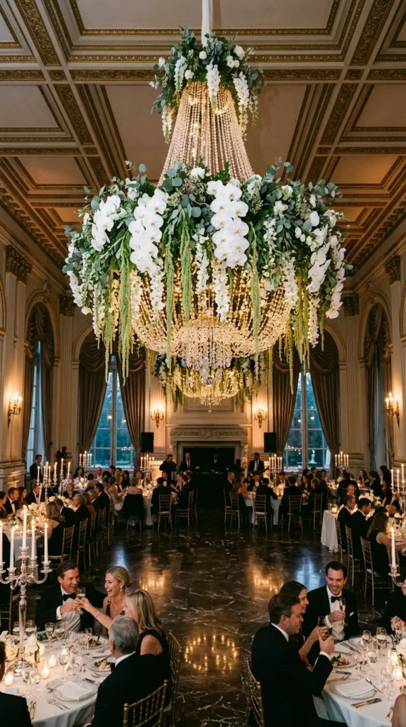 Hang a Statement Floral Chandelier