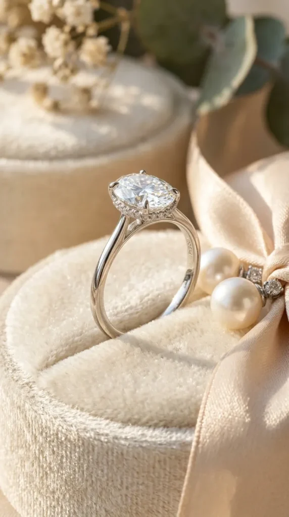 Hidden Halo Engagement Ring