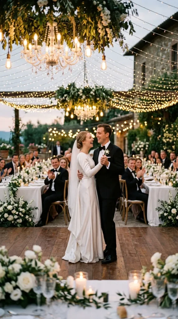 Highlight the Dance Floor with Soft Overhead Lighting