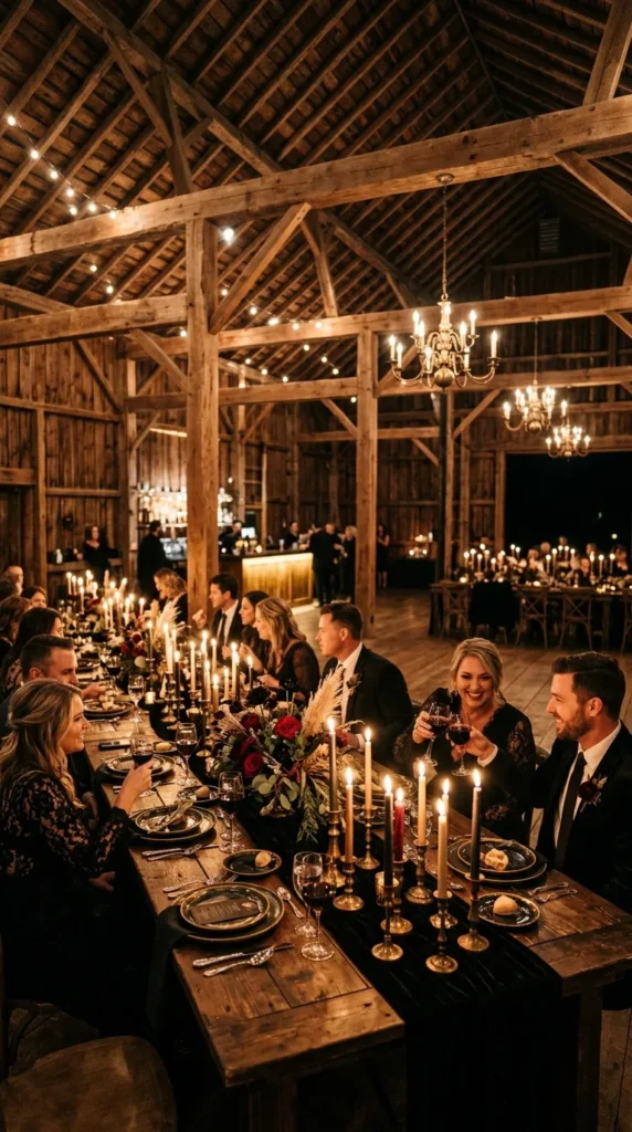 Host Dinner Inside a Candlelit Barn