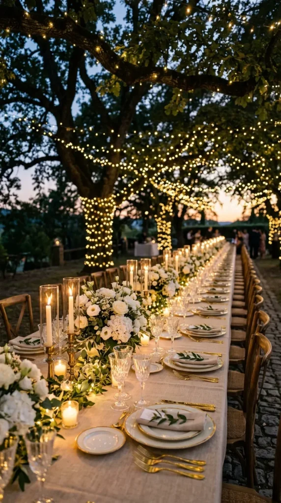 Host an Outdoor Candlelit Reception