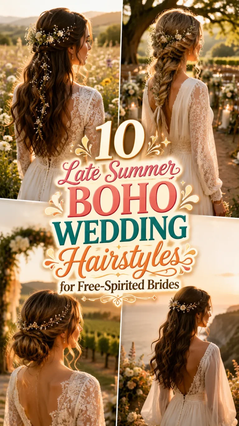 Late Summer Boho Wedding Hairstyles for Free-Spirited Brides