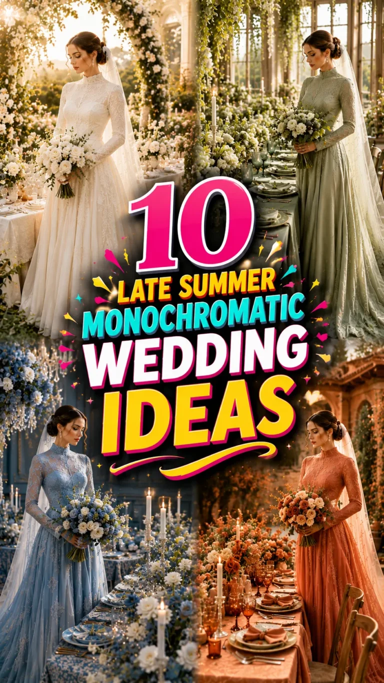 Late Summer Monochromatic Wedding Ideas for a Bold & Elegant Celebration