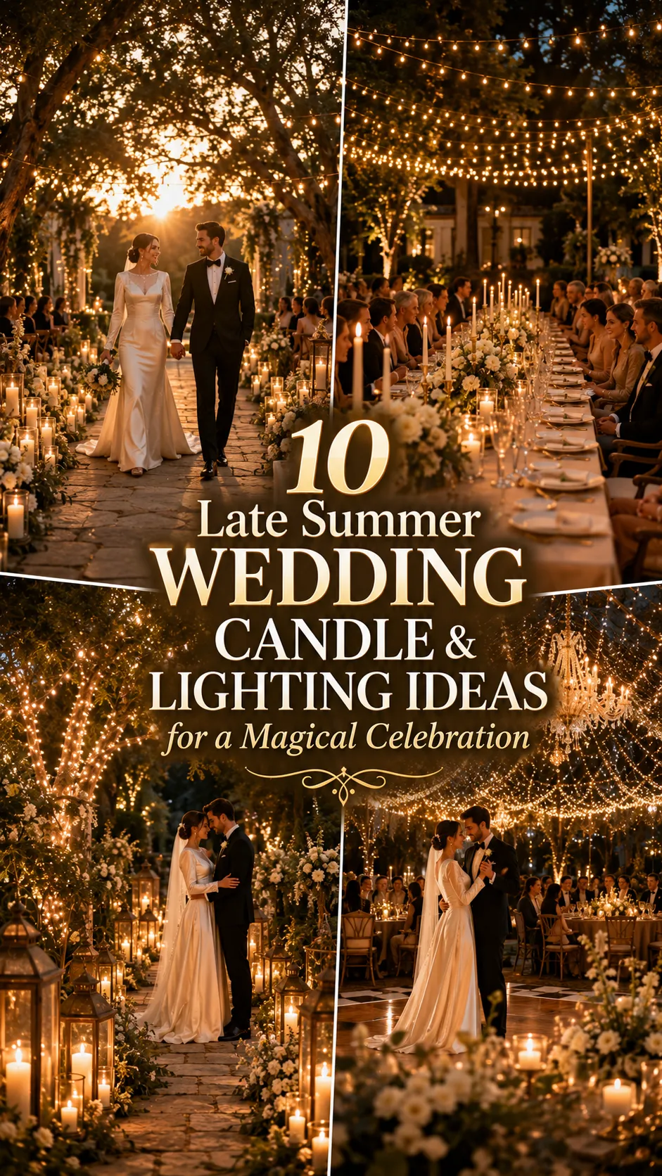 Late Summer Wedding Candle & Lighting Ideas for a Magical Celebration