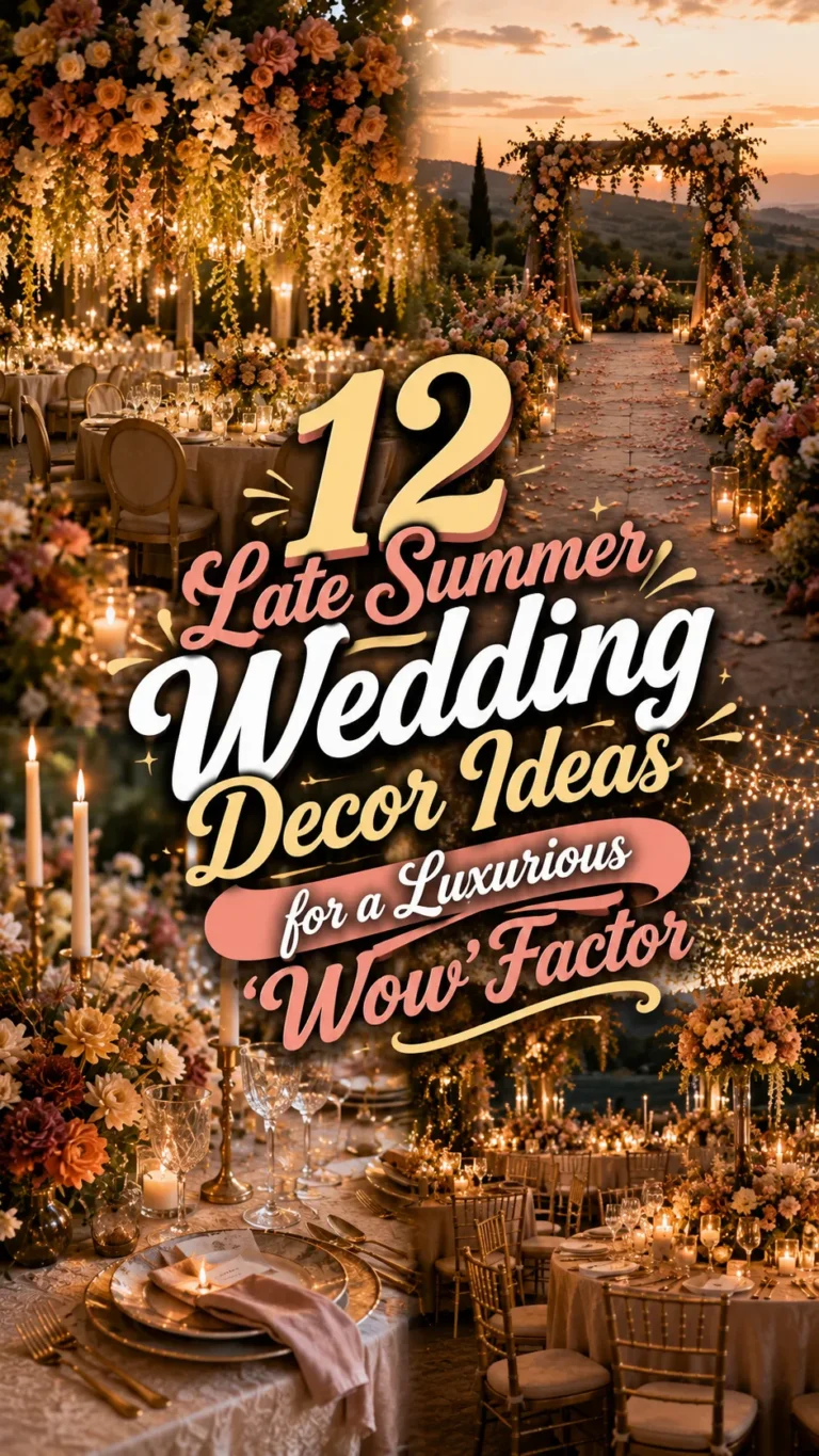 Late Summer Wedding Decor Ideas for a Luxurious 'Wow' Factor
