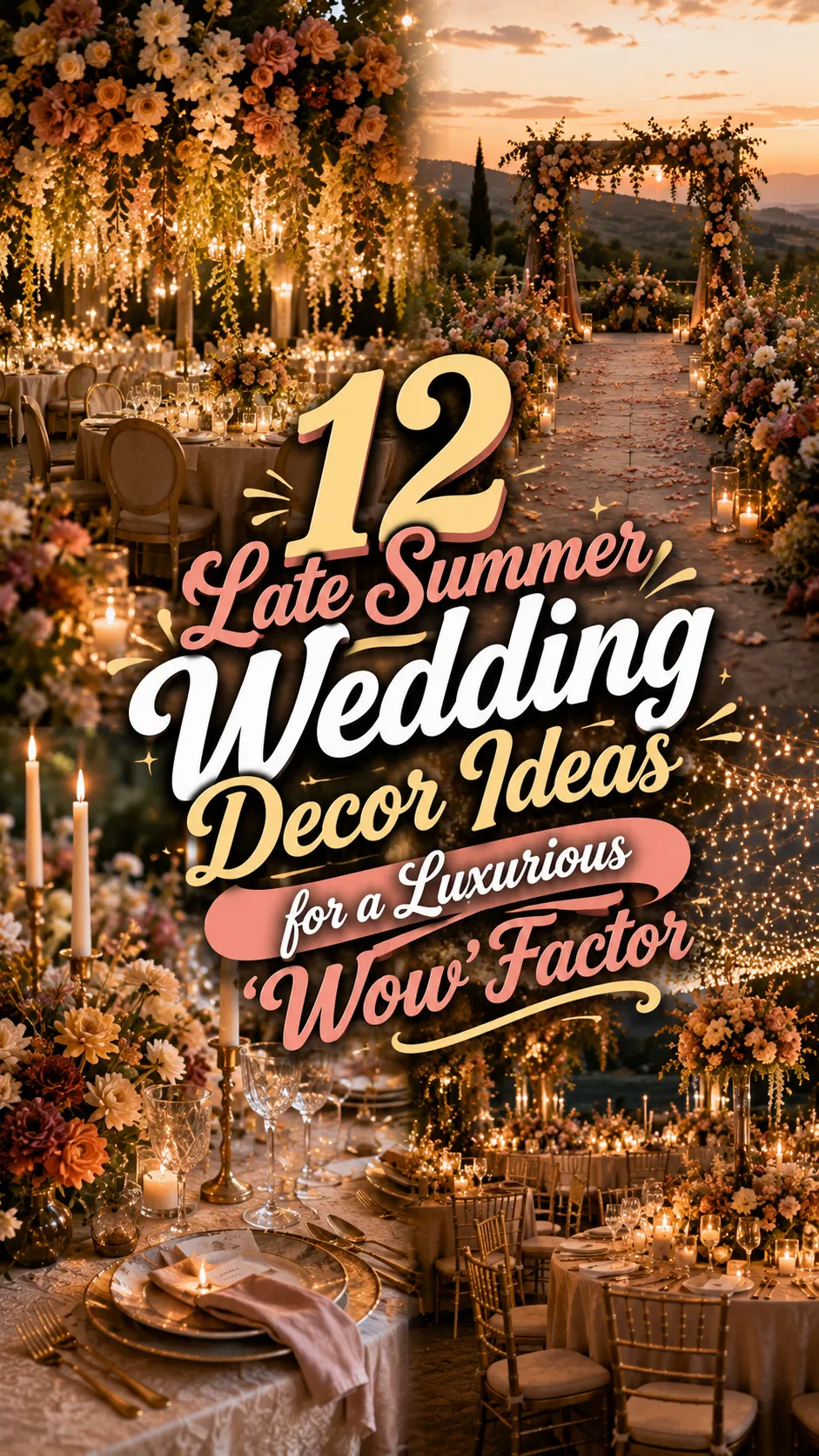 Late Summer Wedding Decor Ideas for a Luxurious 'Wow' Factor
