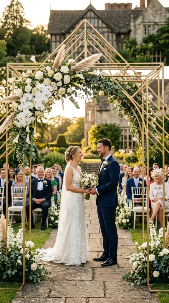 Make a Grand Entrance with a Geometric Ceremony Arch