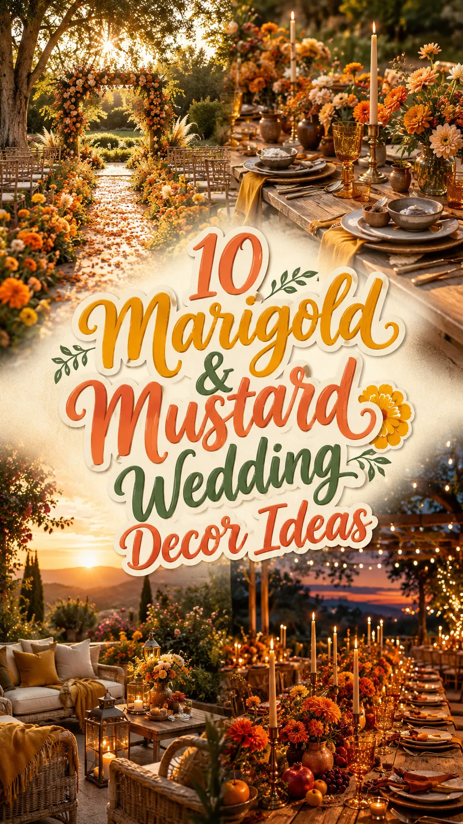 Marigold & Mustard Yellow Late Summer Wedding Decor Ideas