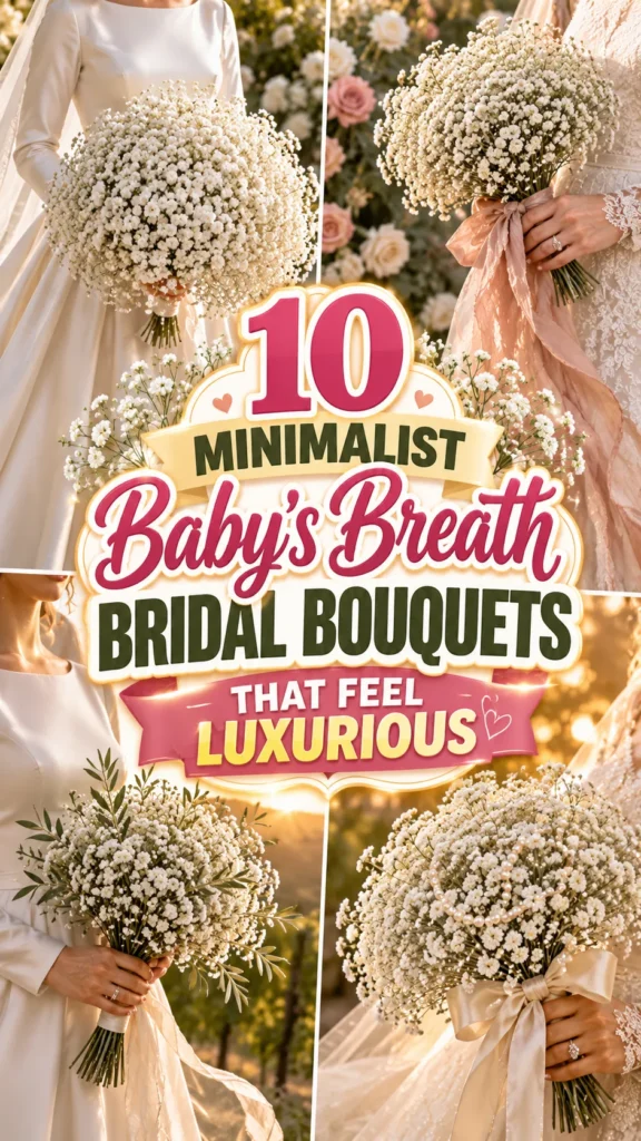 Minimalist Baby's Breath Bridal Bouquets That Feel Luxurious