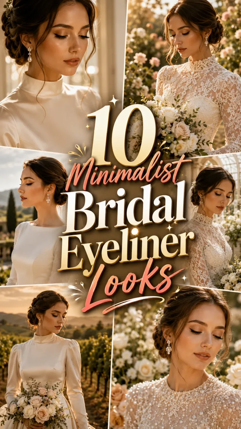 Minimalist Bridal Eyeliner Looks for a Beautiful Late Summer Wedding