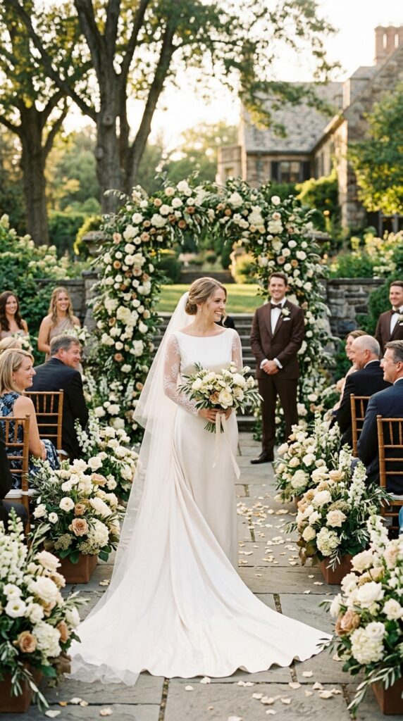 Mix Brown with Soft Neutral Flowers