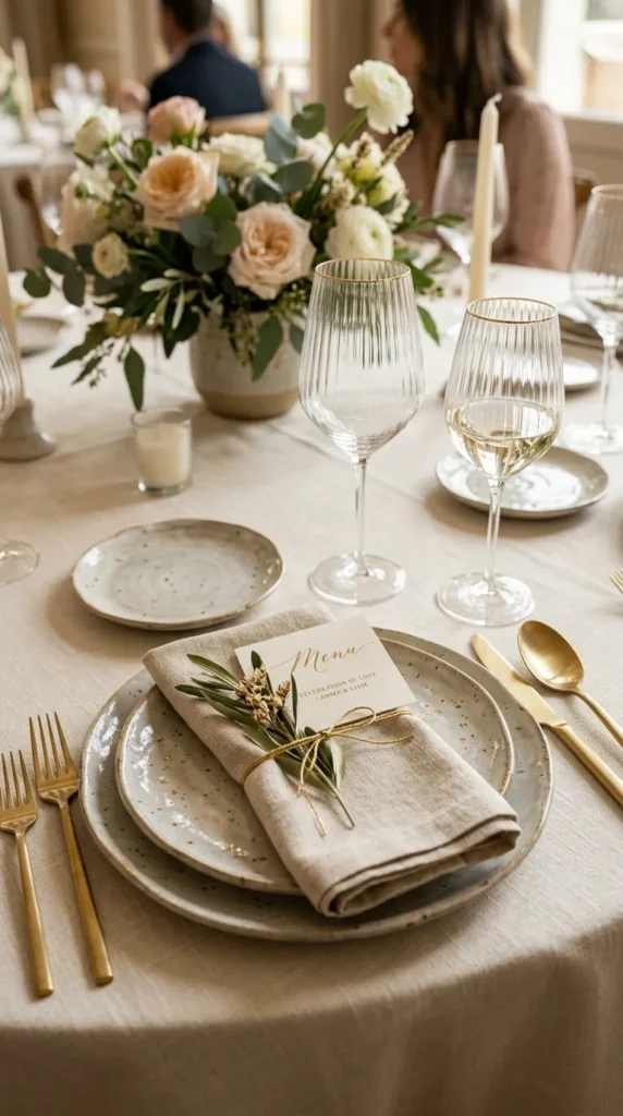Mix Ceramic Dinnerware with Fine Glassware