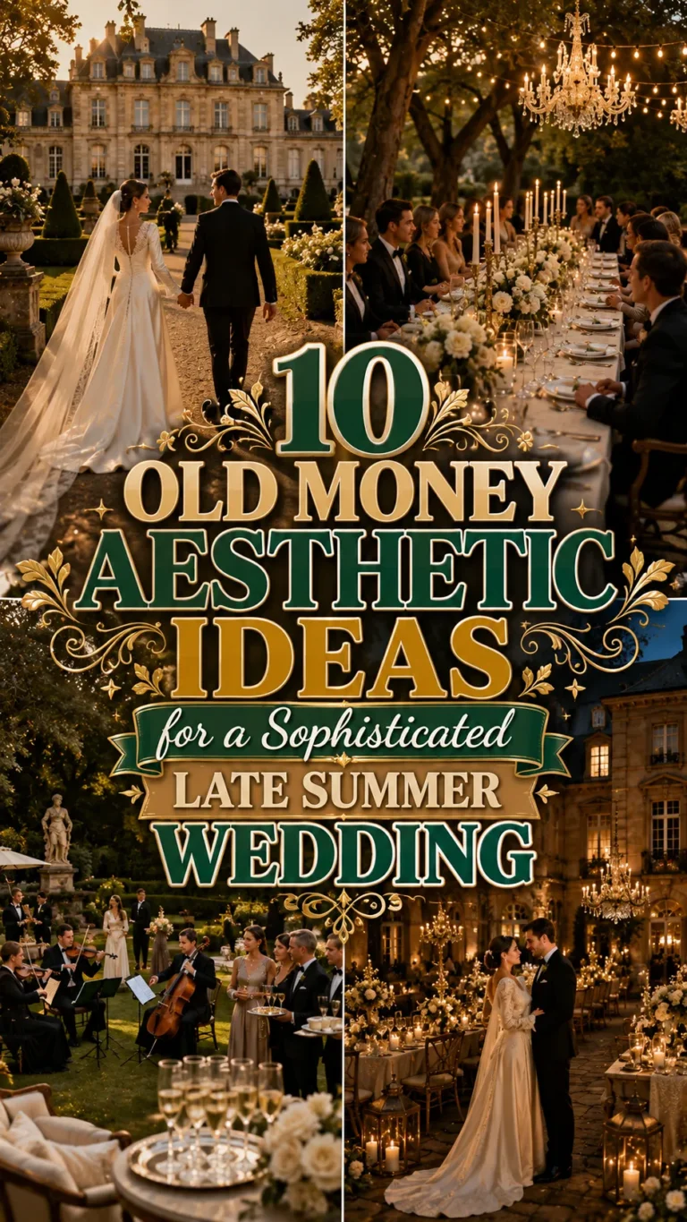 Old Money Aesthetic Ideas for a Sophisticated Late Summer Wedding