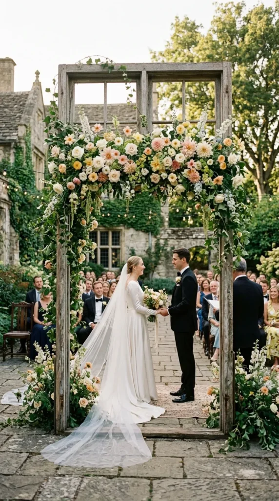 Oversized Floral Window Frame