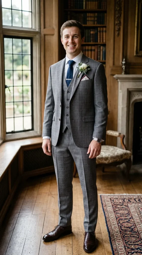Patterned Grey Suit