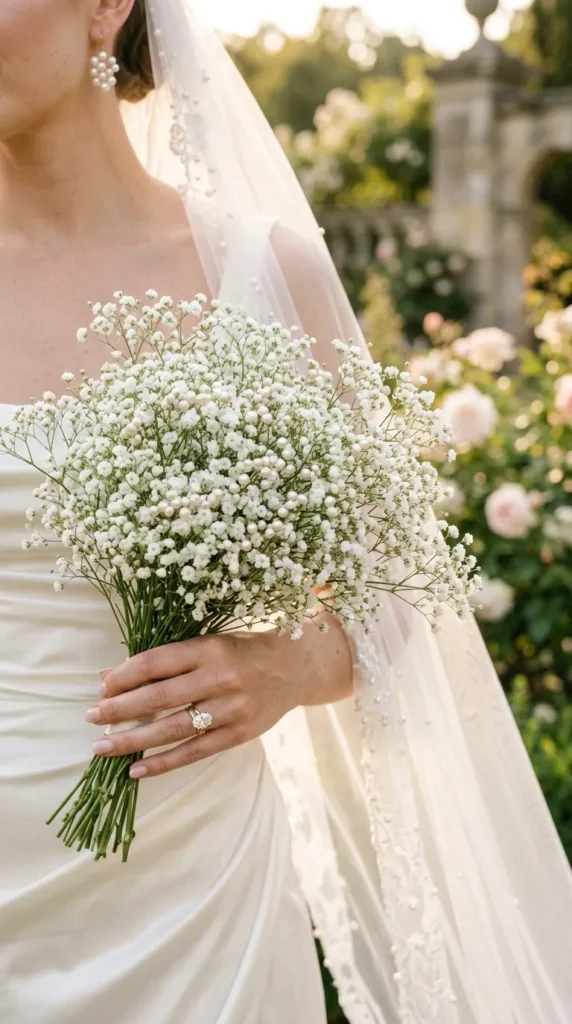 Pearl-Accented Baby's Breath Bouquet