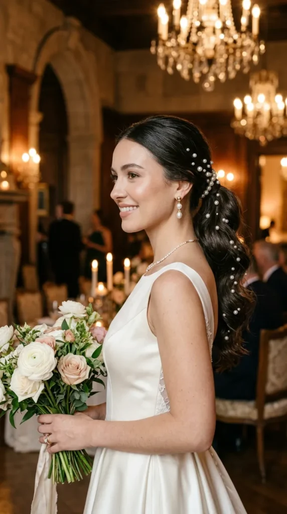 Pearl-Embellished Ponytail