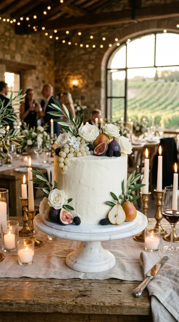 Petite Cake with Fresh Fruit Accents