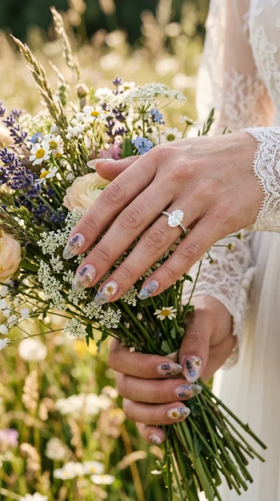 Pressed Flower Nail Art