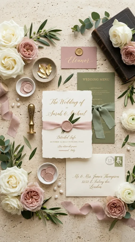 Finish the Table with Romantic Stationery