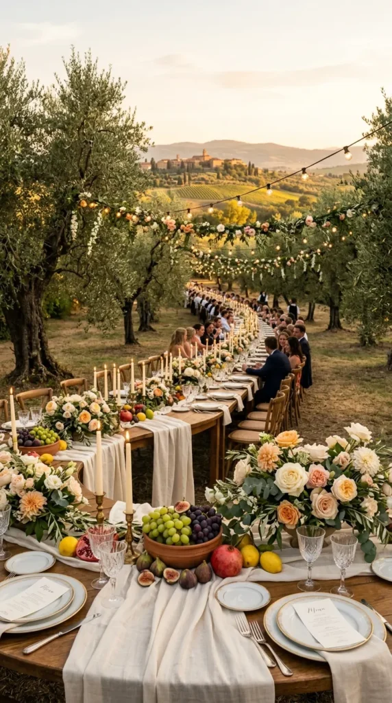 Set Long Alfresco Reception Tables