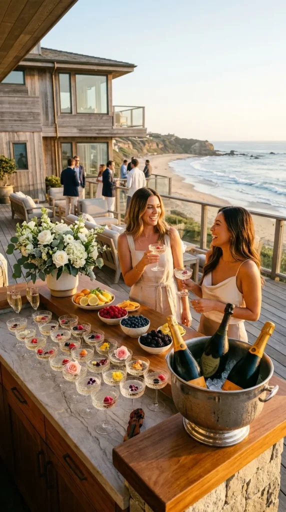 Set Up an Outdoor Champagne Bar