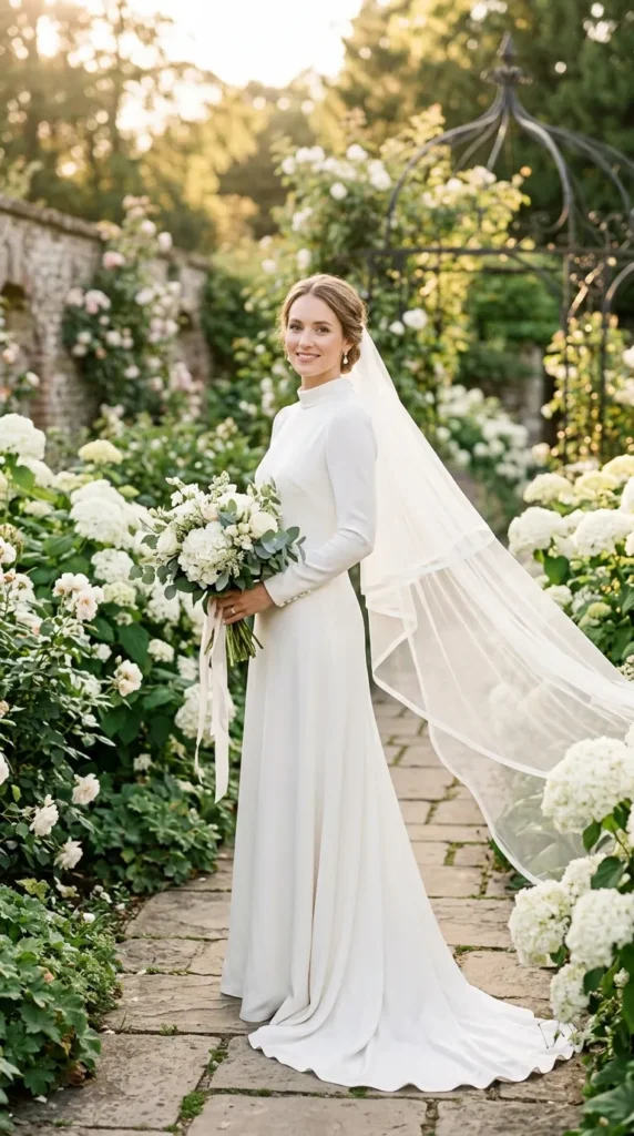 Sheer Veil with Satin Trim
