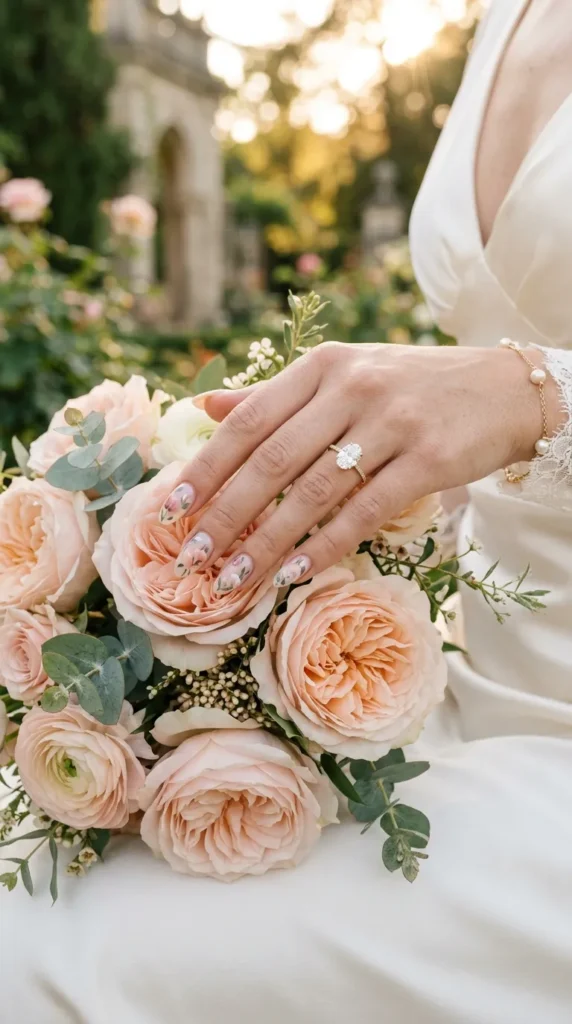 Soft Watercolor Floral Nails
